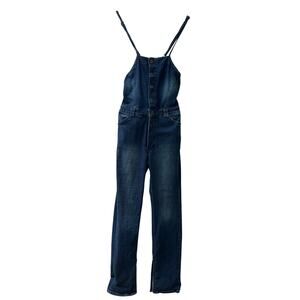Anthropologie Pilcro Split Denim Button Overalls Size 27 Petite